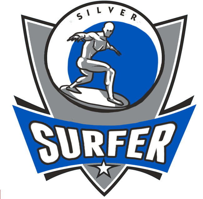 Dallas Mavericks Silver Surfer logo iron on heat transfer